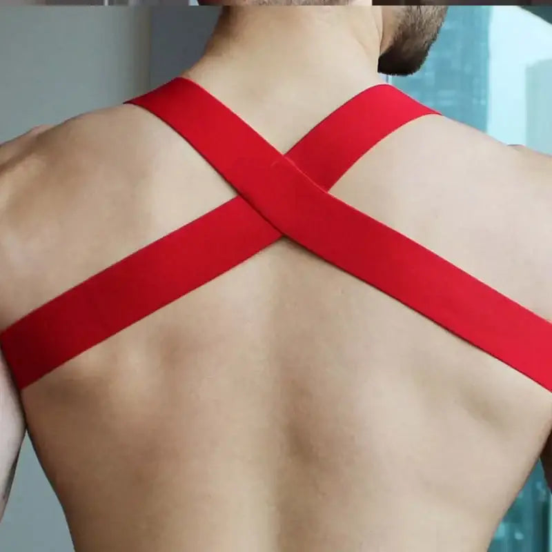 3 Colours Man Harness with Chain Bondage PU Fetish Leather Men Lingerie Body Harness Men Male Gay Harness Chest Bondage