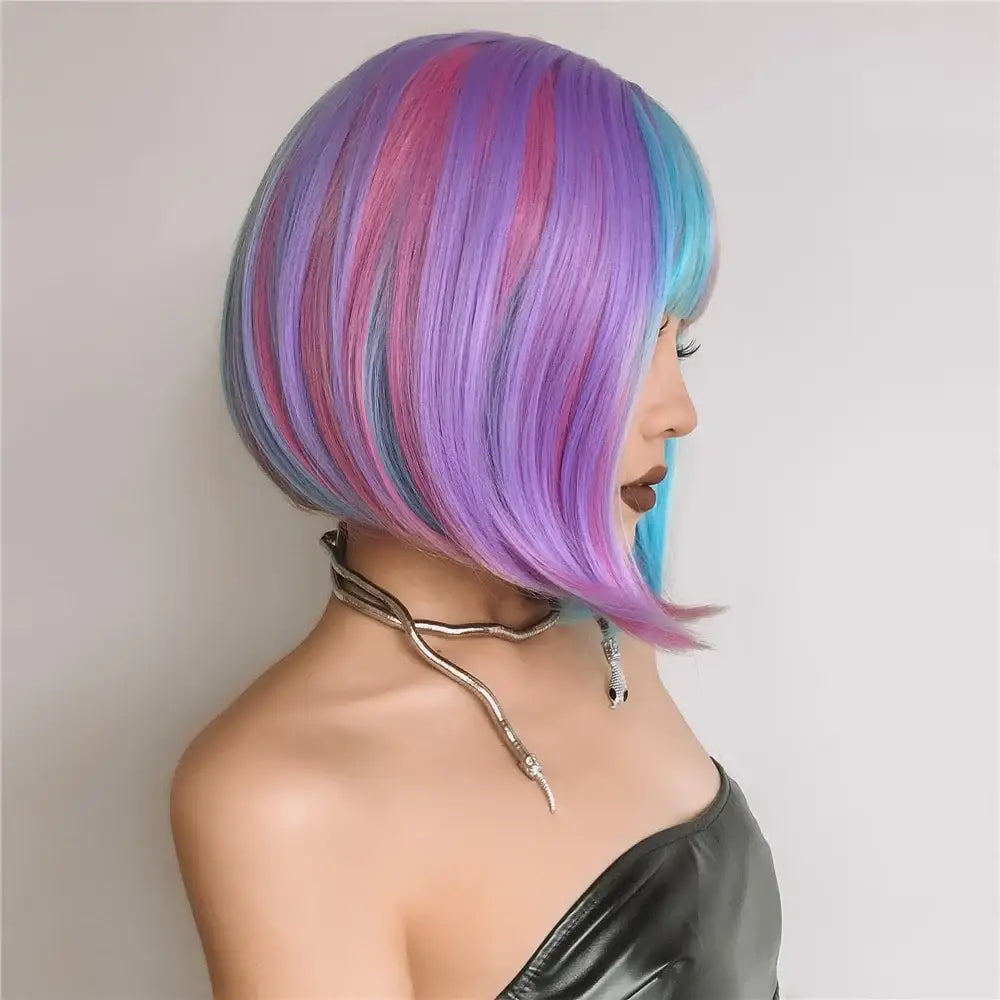 Blue Colored Wig