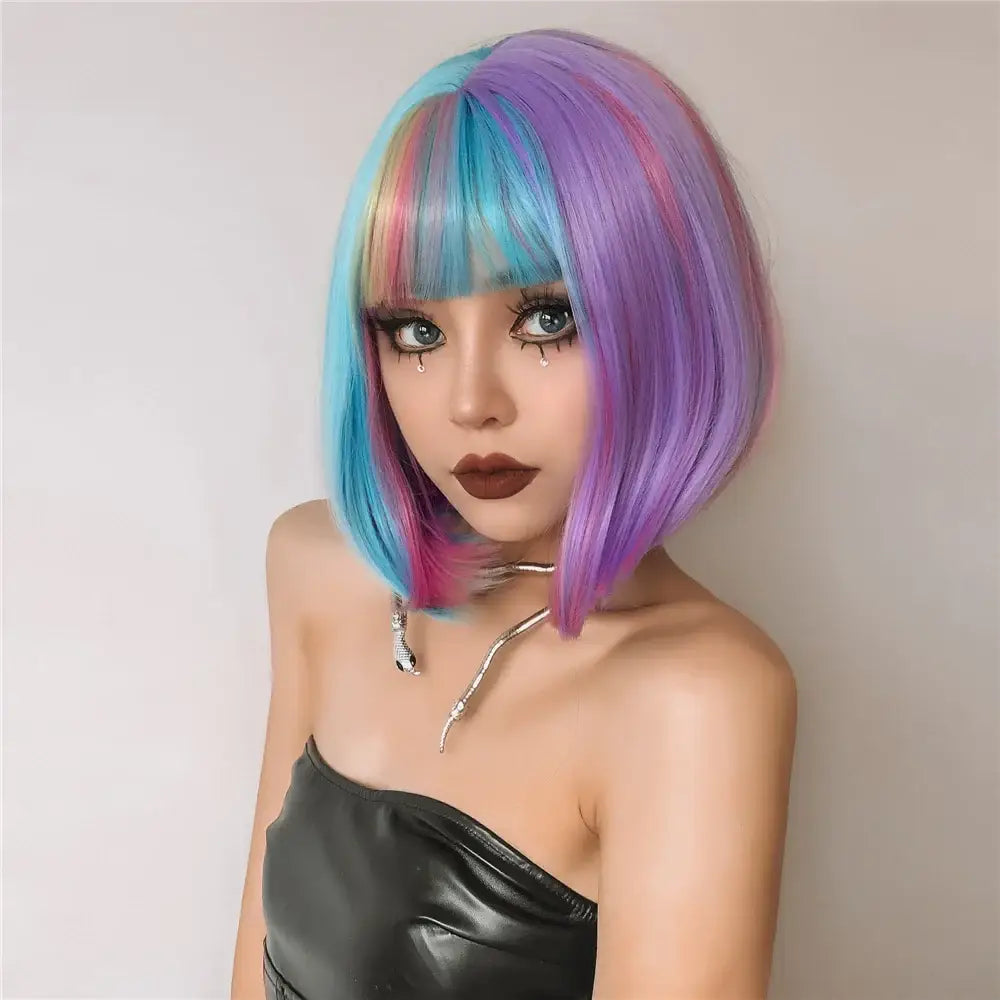 Blue Colored Wig