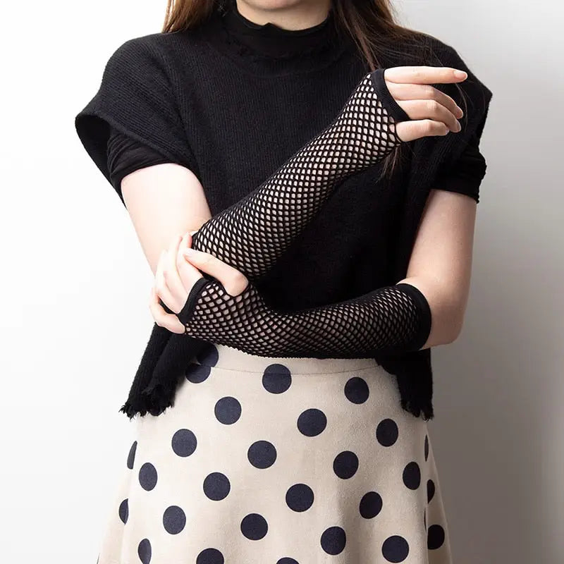Fingerless Fishnet Gloves