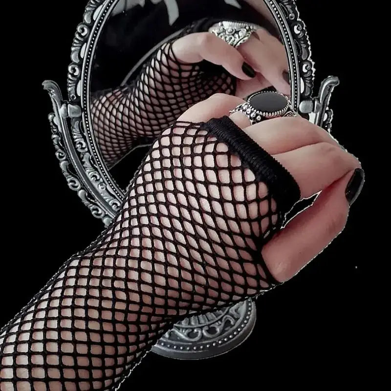 Fingerless Fishnet Gloves
