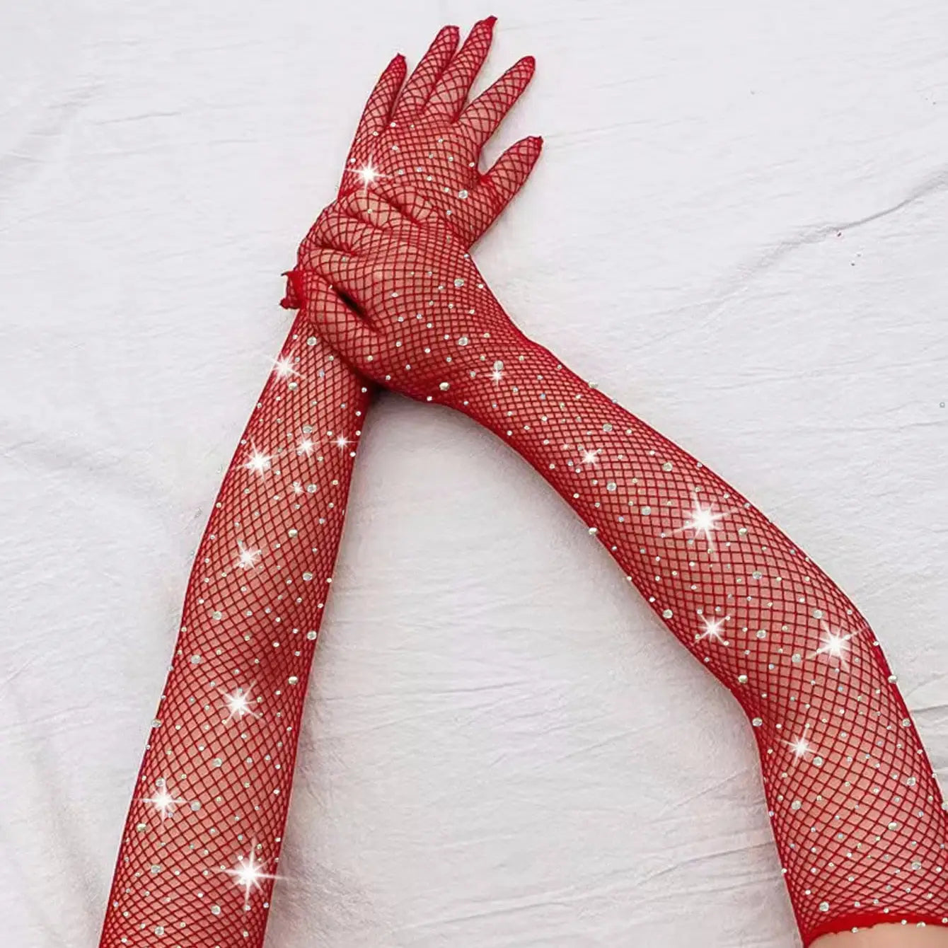 Long Gloves Women - Red / 33 14cm