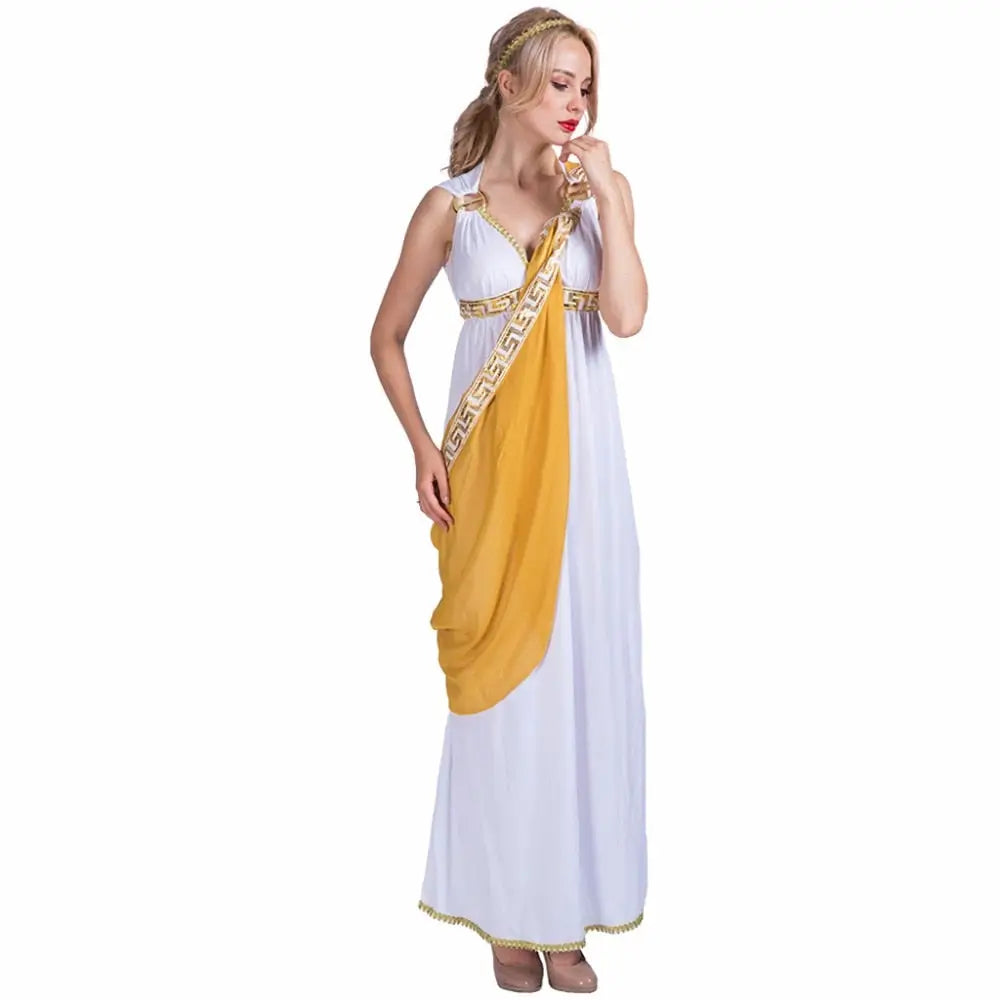 Long Greek Dress - Gold / One Size