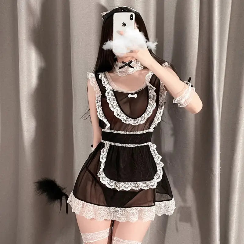 See Through Maid Costume | Roleplay Cosplay Look See Through Maid Costume | Roleplay Cosplay Look
