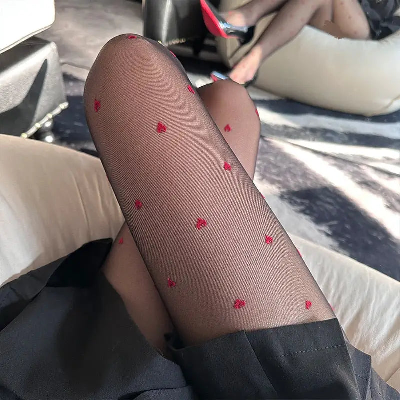 Sexy Heart Stockings Cute Romantic Legwear