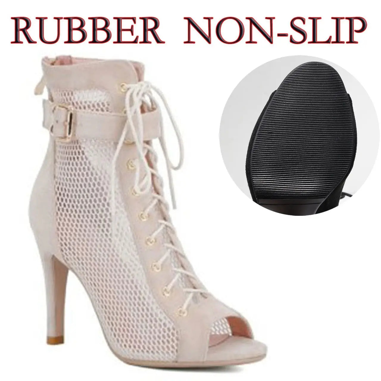 Sexy High Heel Shoes - K92 Apricot 9.5cm / 34