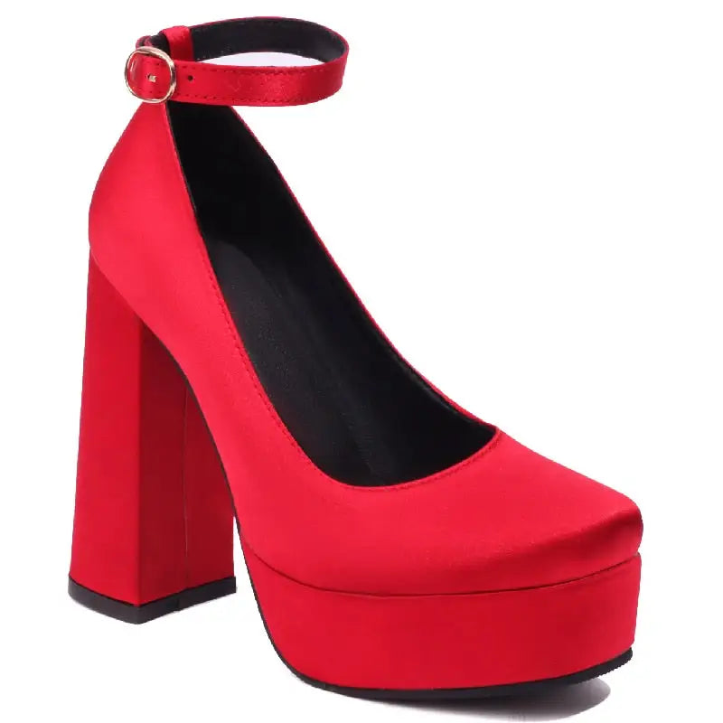 Sexy Hot Pink Shoes - Red / 4