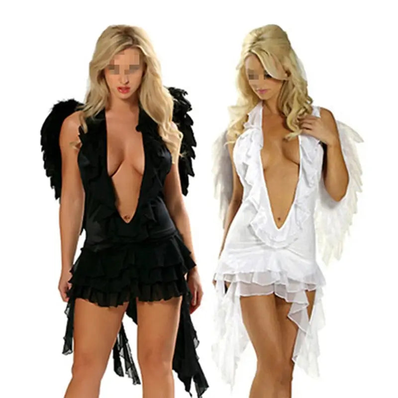 Black And White Angel Costume