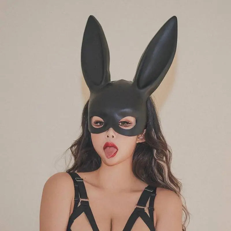 Black Bunny Mask