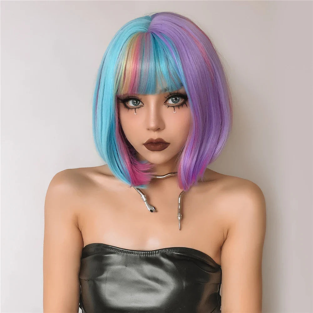 Blue Colored Wig