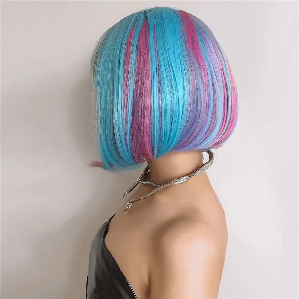 Blue Colored Wig