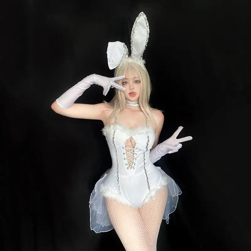 Bunny Girl Suit - White / M