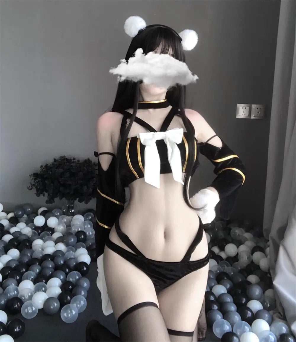 Cat Cosplay Outfit - Black / No Stockings