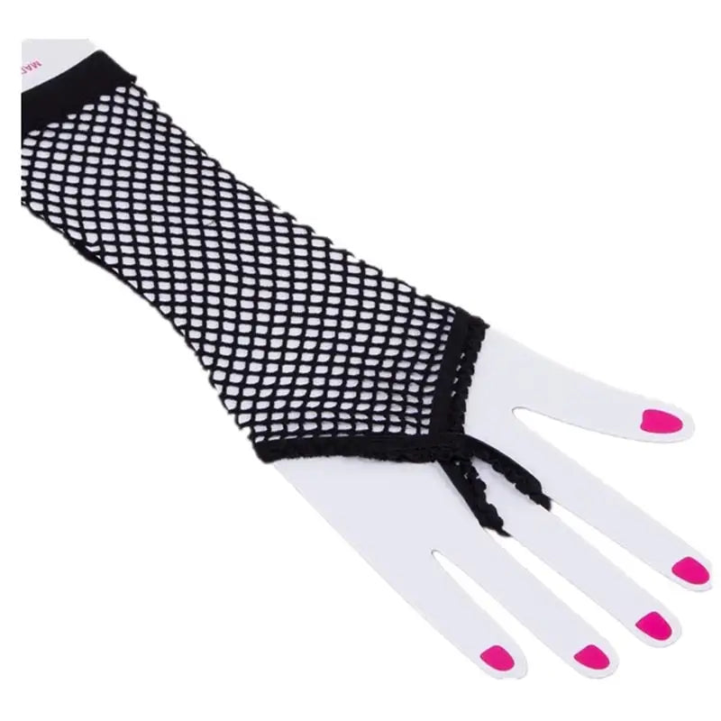 Costume Fingerless Gloves - Black / 26 cm