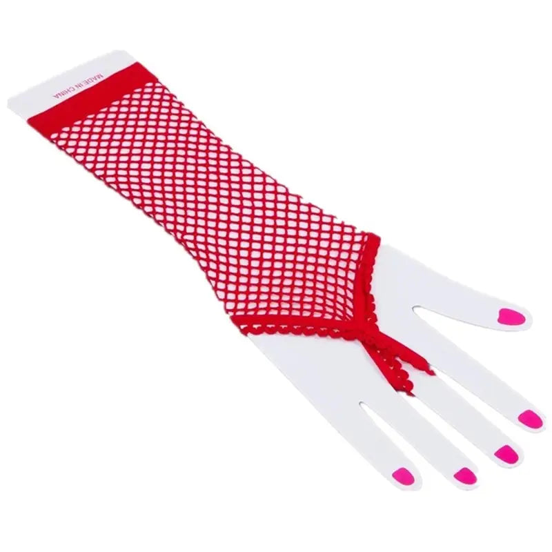 Costume Fingerless Gloves - Red / 26 cm