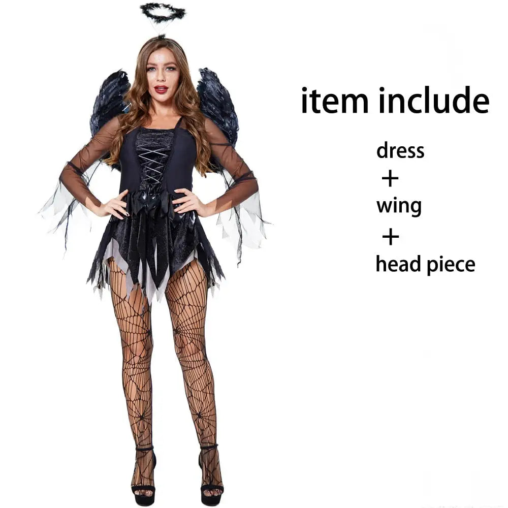 Dark Angel Costume - Black / S