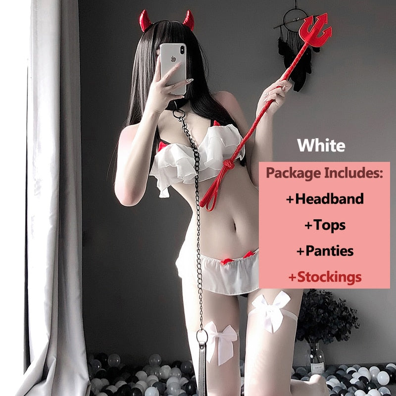 Devil Costume Women - White / One Size