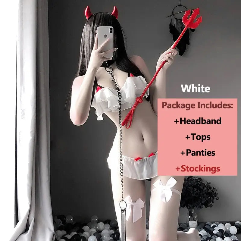 Devil Costume Women - White / One Size