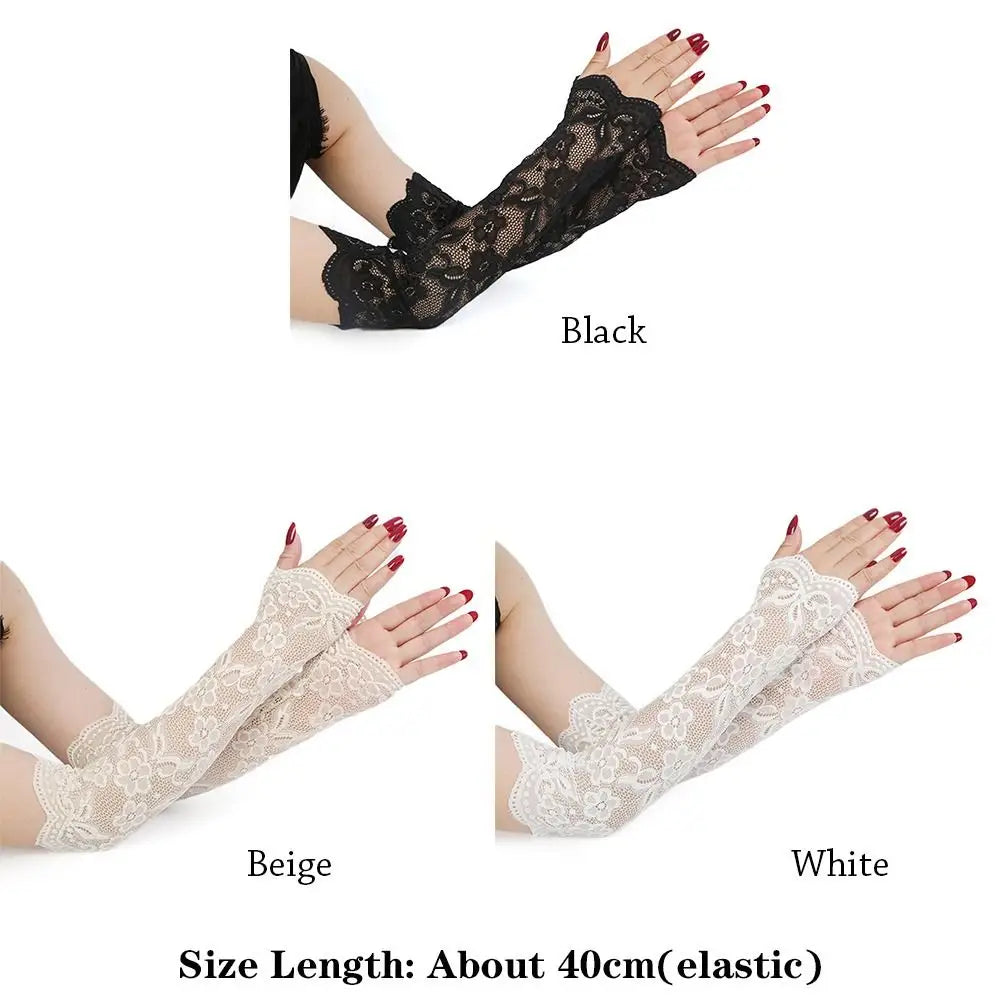 Elbow Length Fingerless Gloves