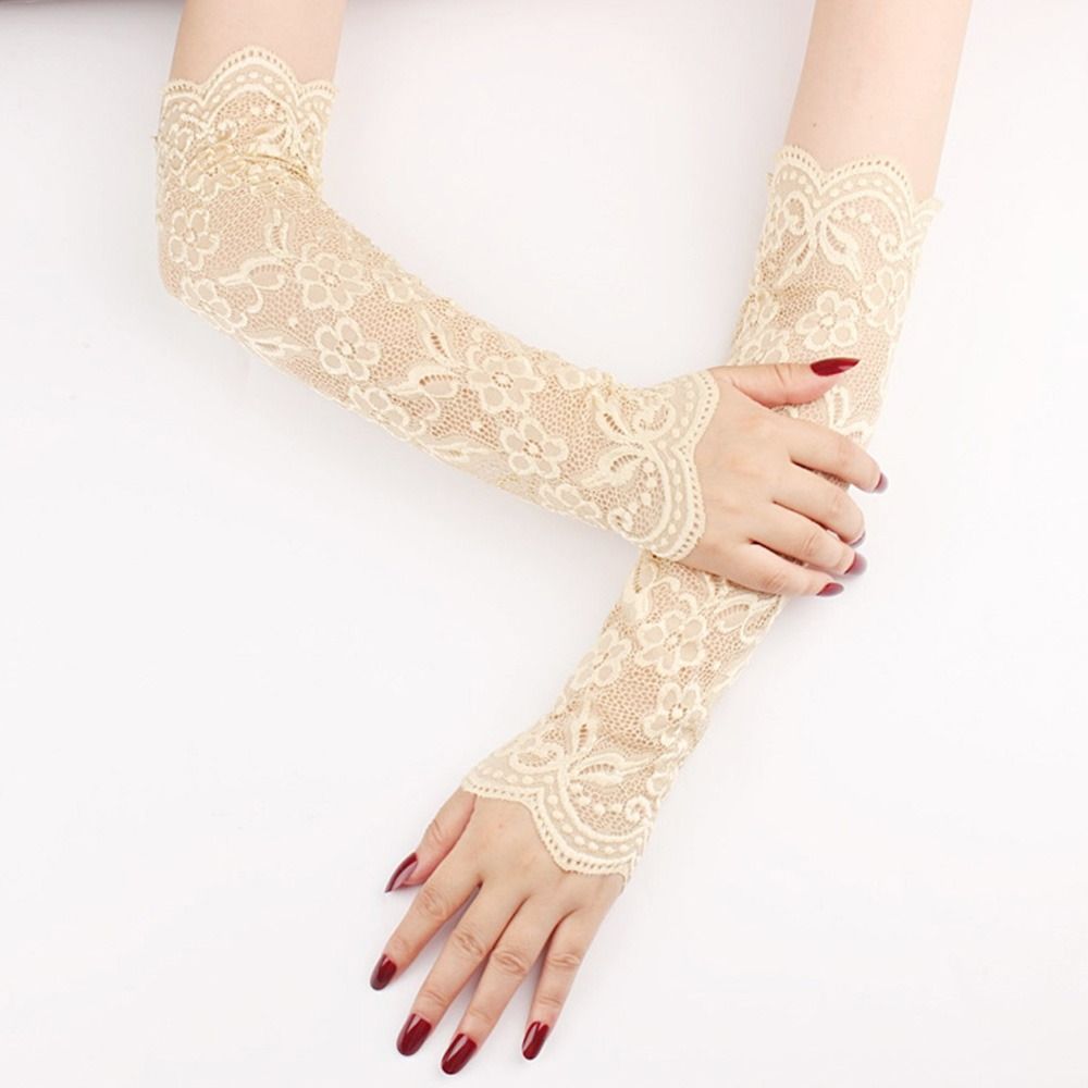 Elbow Length Fingerless Gloves