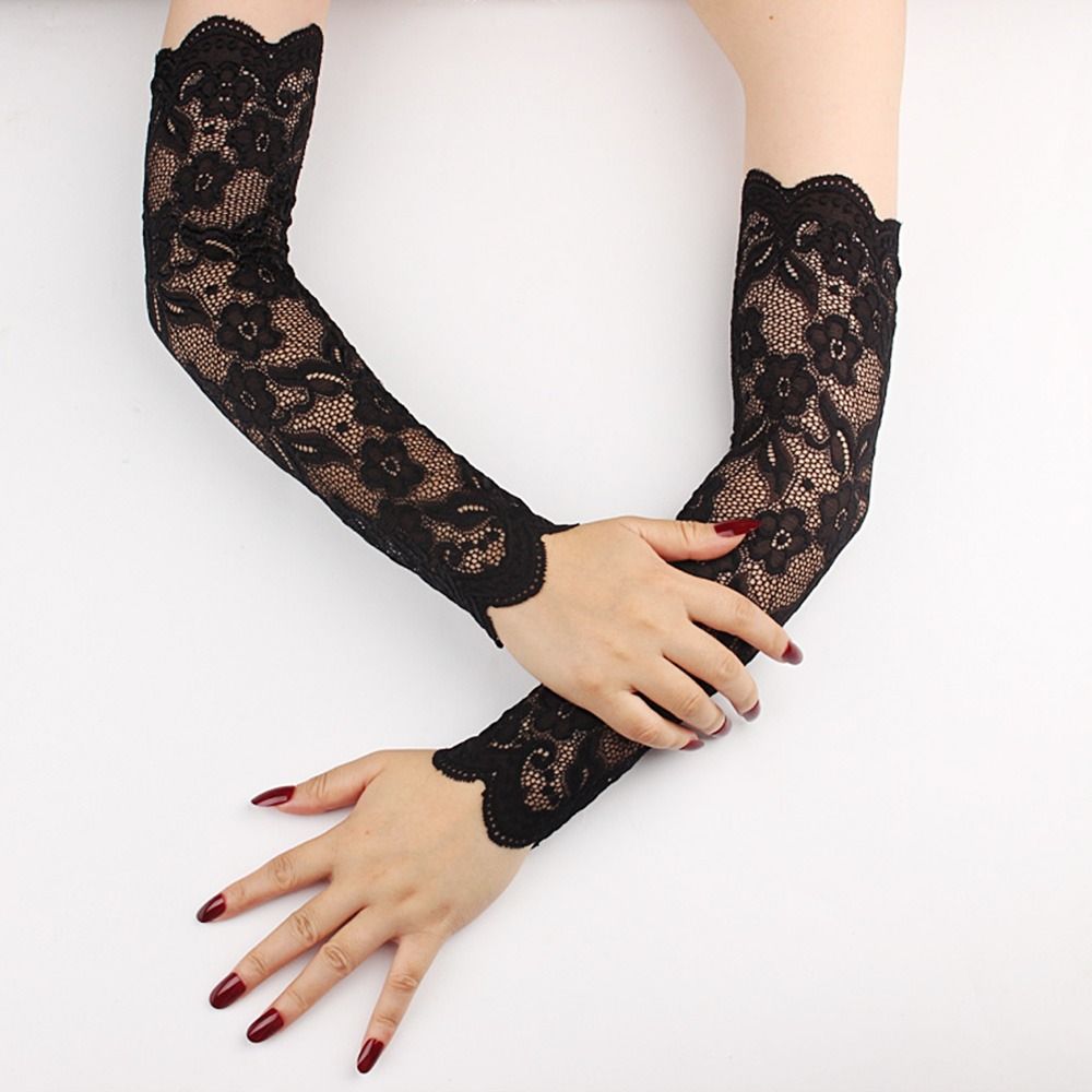 Elbow Length Fingerless Gloves