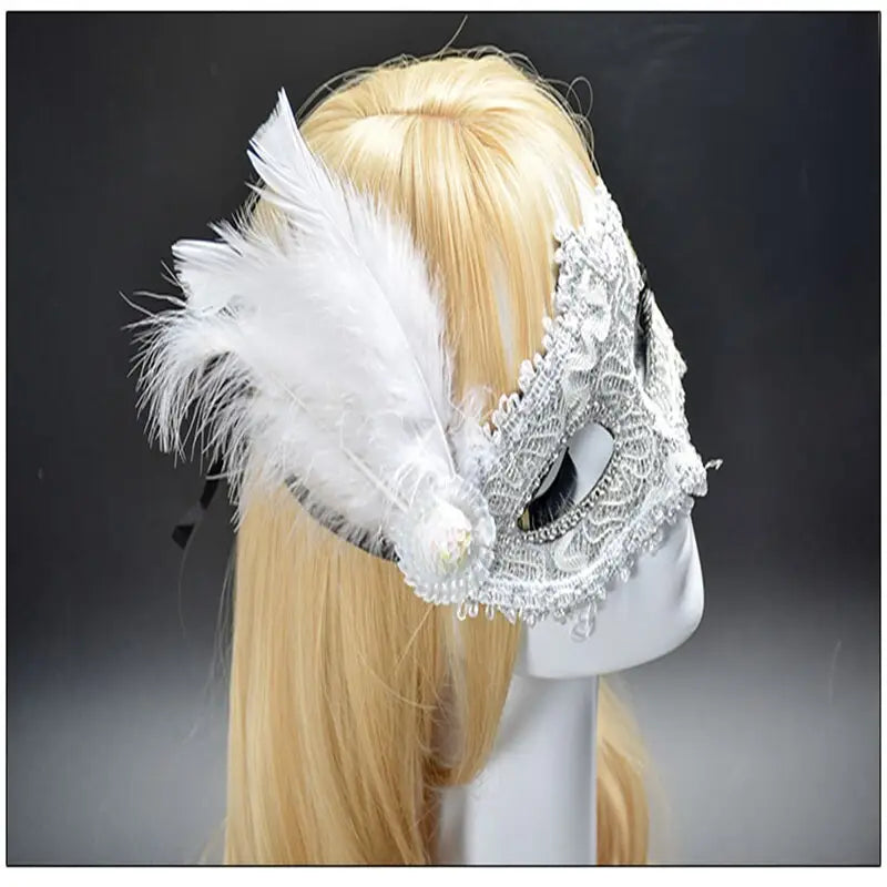 Feathered Masquerade Mask