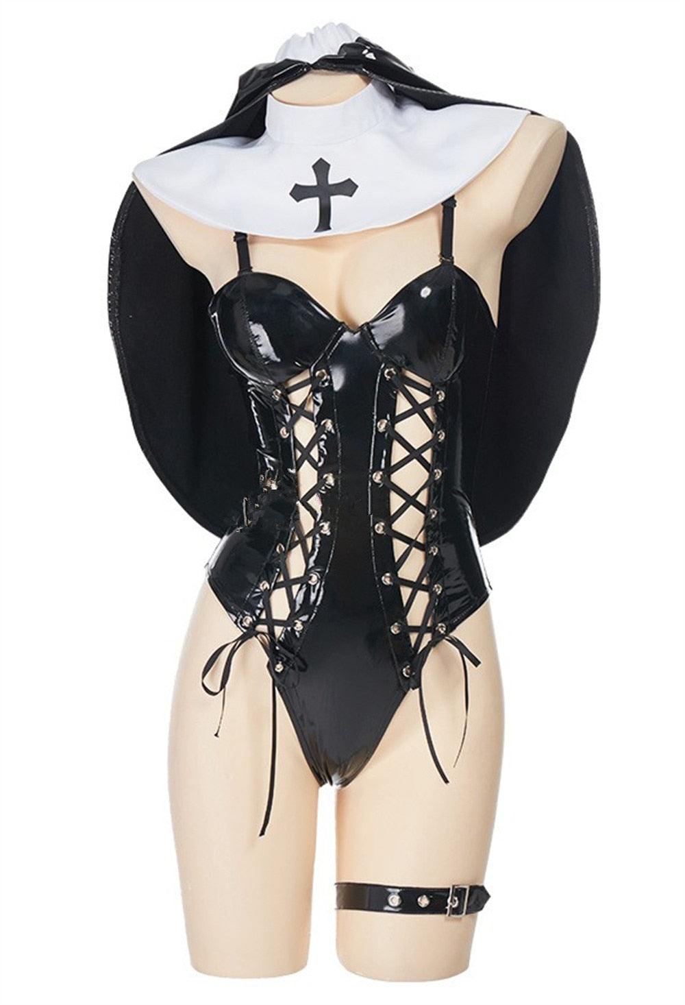 Gothic Nun Costume - Black / S