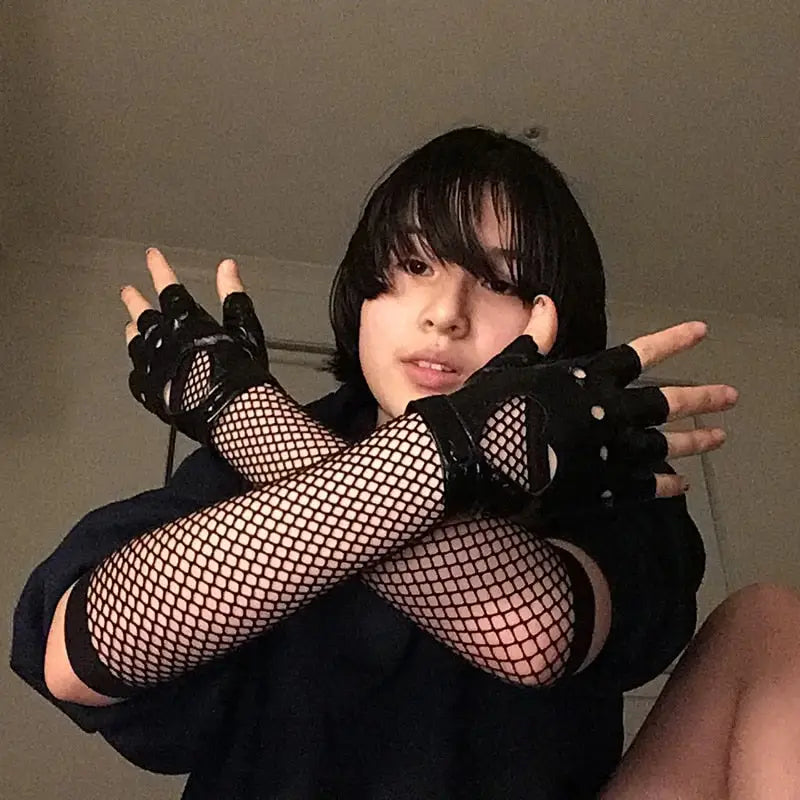 Leather Fetish Gloves