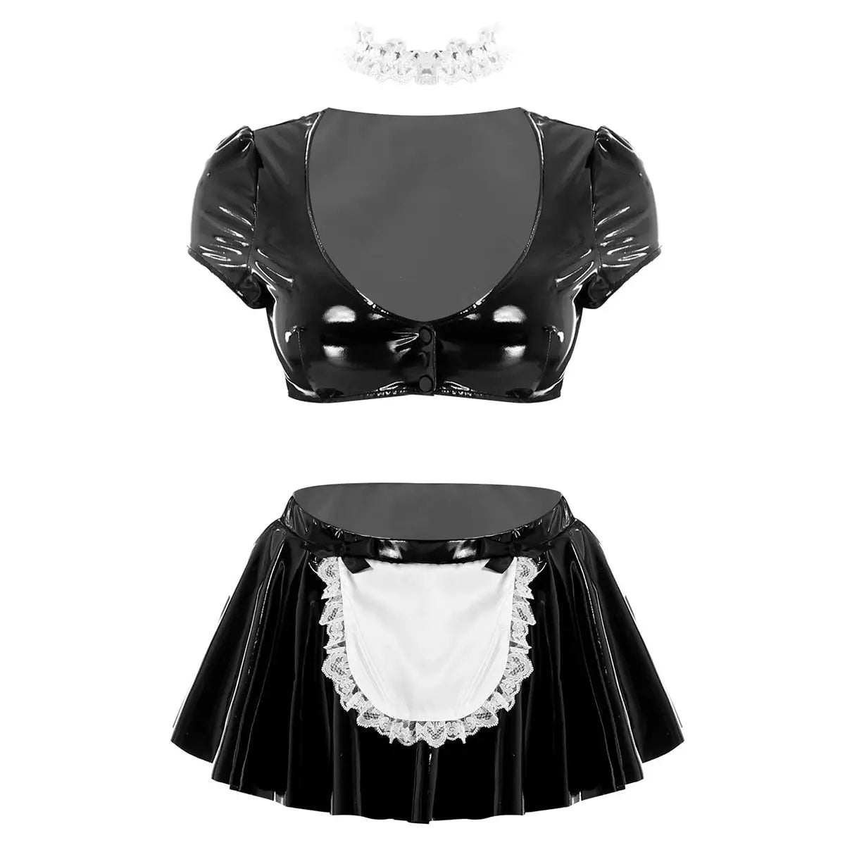 Leather Maid Outfit - Black / S