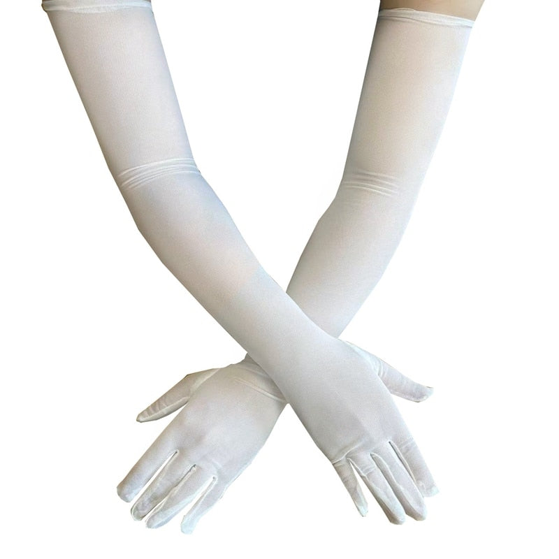 Long Sexy Gloves - White / One Size