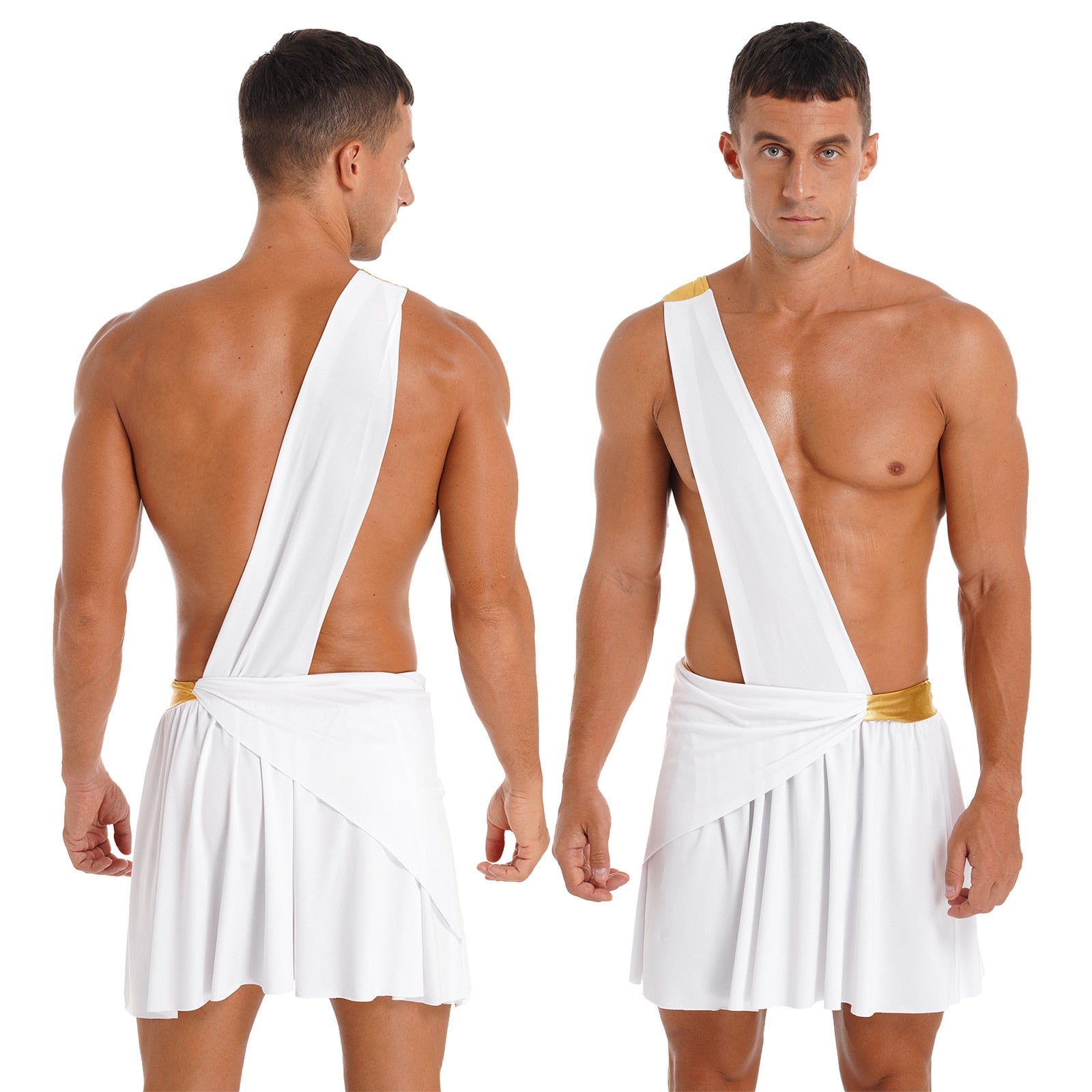 Mens Sexy Toga Costume - White / S