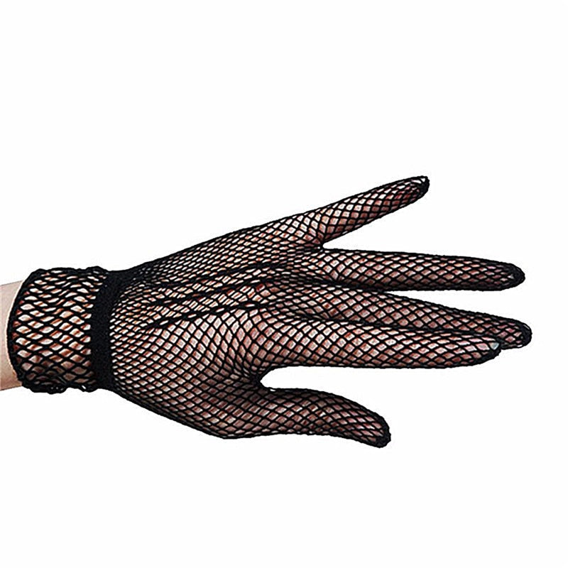 Mesh Sexy Gloves - Black