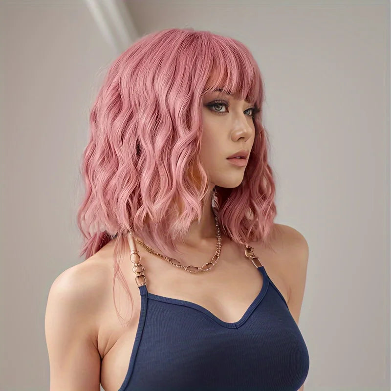 Pink Wig - Pink / 1pc / 14inches