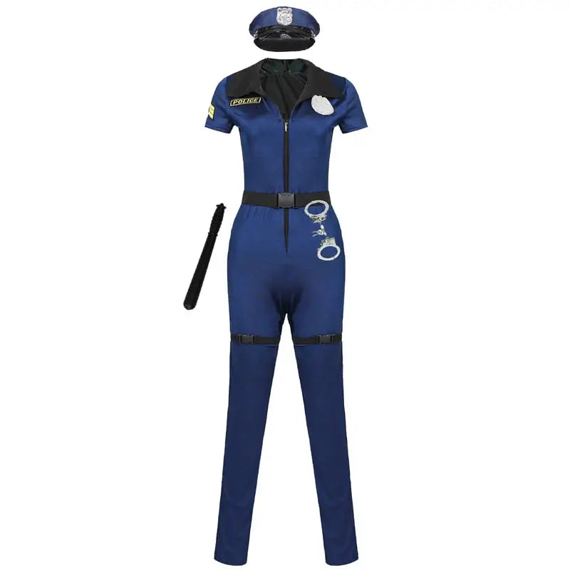 Police Woman Outfit - Navy / S / Police