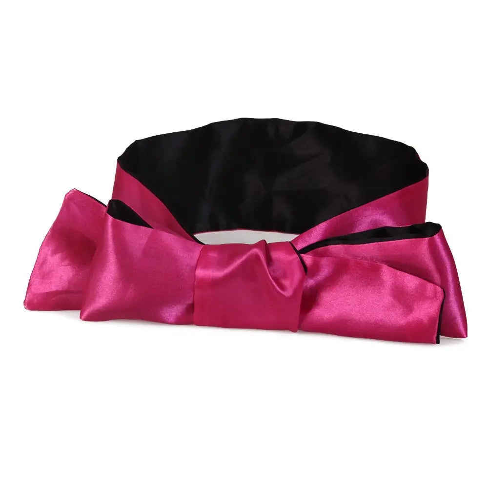 Ribbon Eye Mask - Rose Red