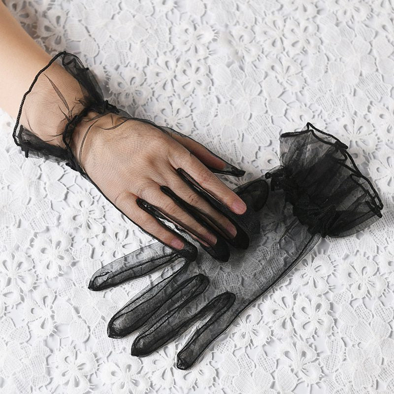 See-Through Gloves - Black / One Size