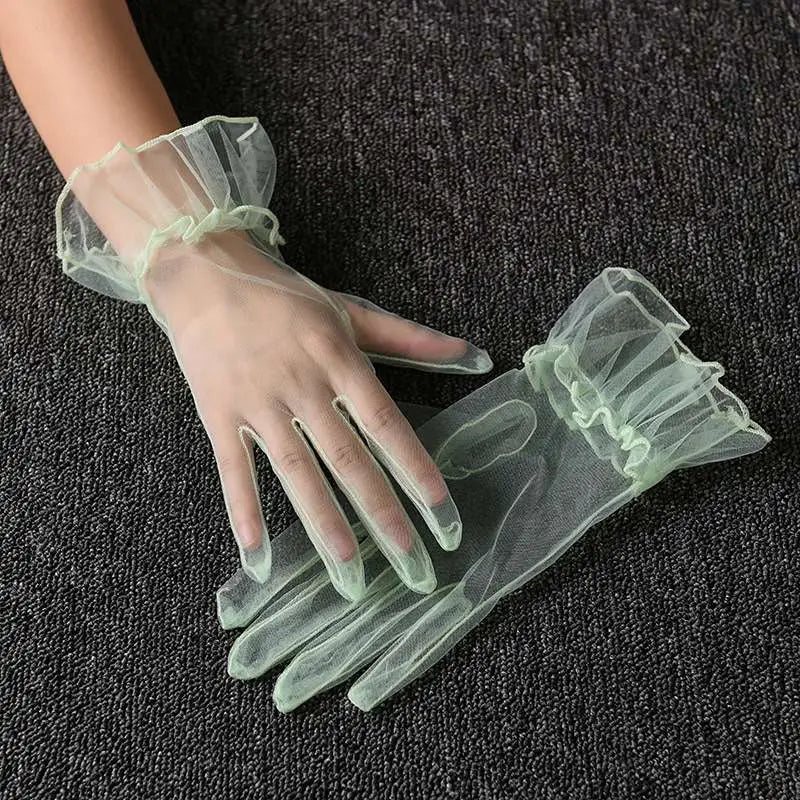 See-Through Gloves - Light Green / One Size