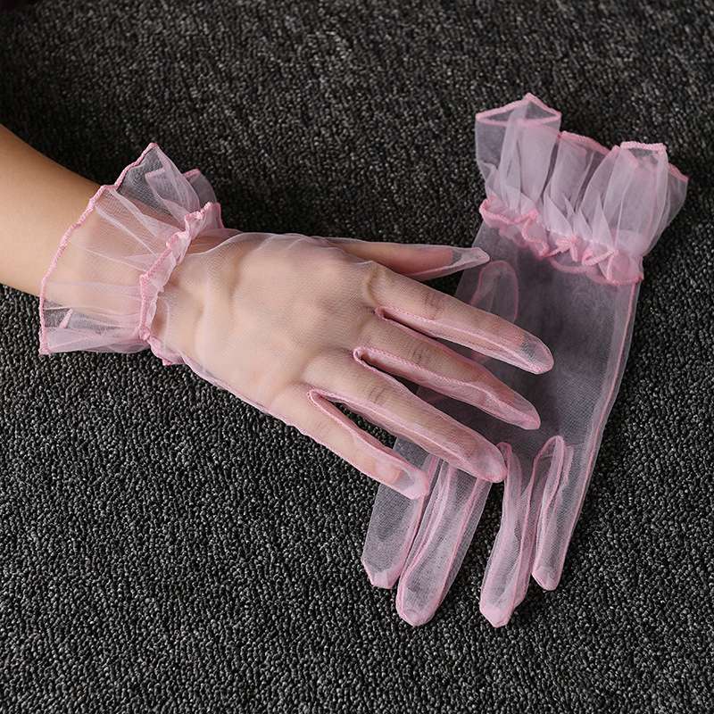 See-Through Gloves - Pink / One Size