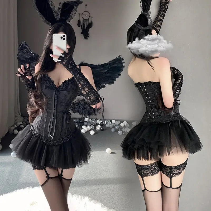 Sexy Black Angel Costume