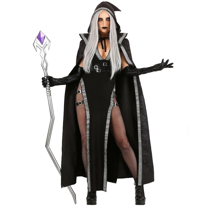 Sexy Gothic Vampire Costume - Black / M