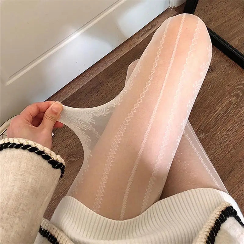 Sexy Hallowed Stockings - White / One Size