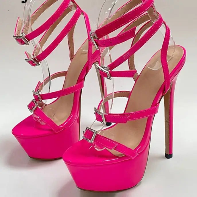 Sexy Heel Shoes - Hot Pink / 35