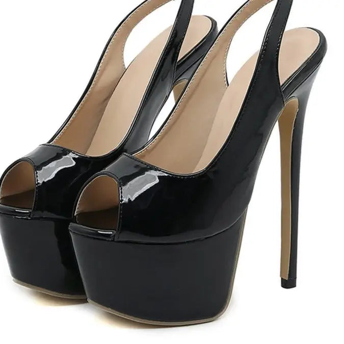 Sexy High Heeled Shoes - Black / 35