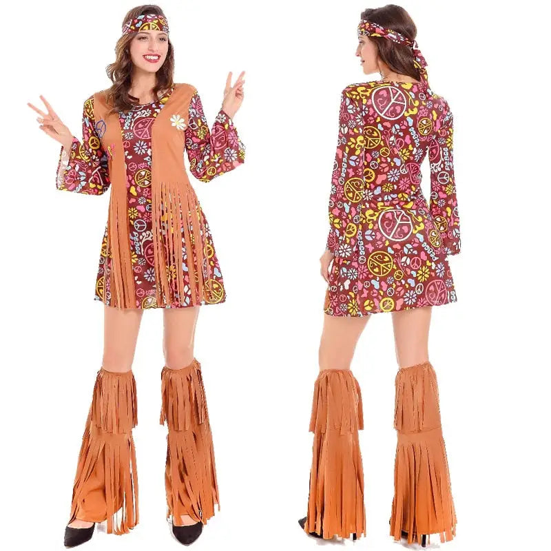 Sexy Hippie Costume - Brown / XS