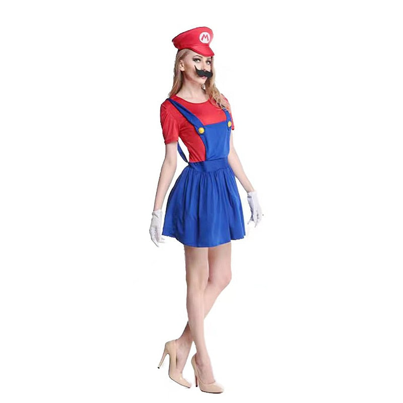 Sexy Mario Costume - Red / S