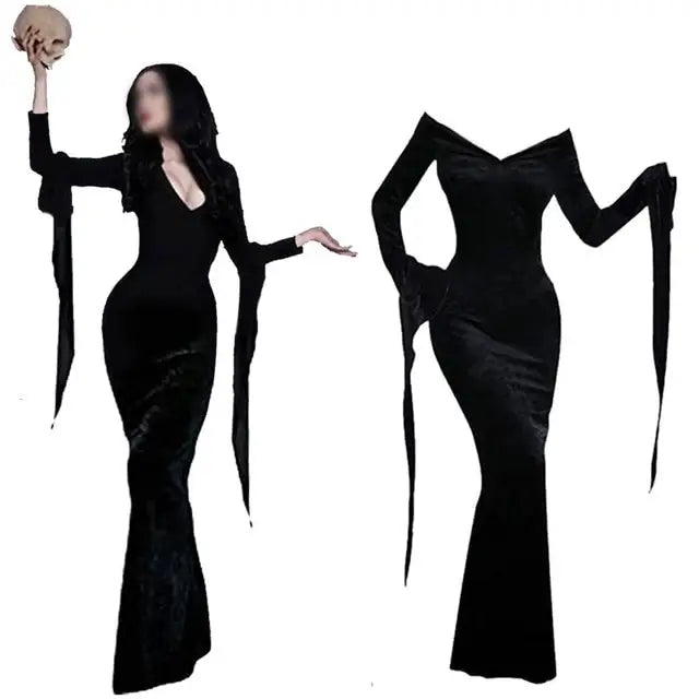 Sexy Morticia Costume - Black / XS