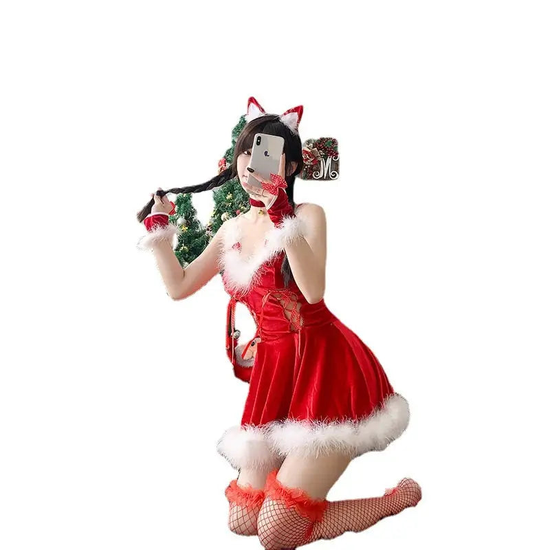 Sexy Mrs Claus Costume - Red / One Size