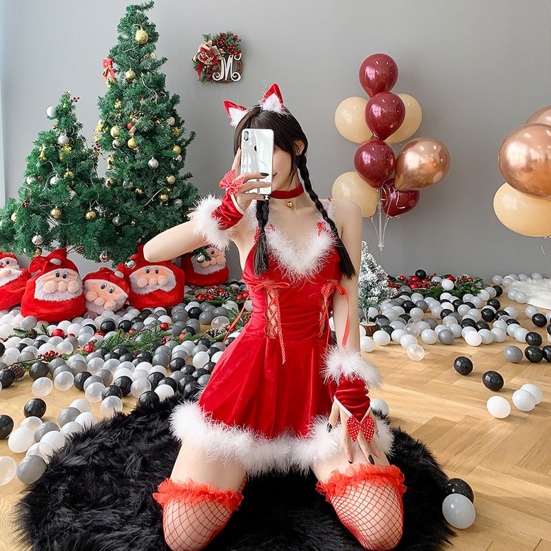 Sexy Mrs Claus Costume - Red / One Size