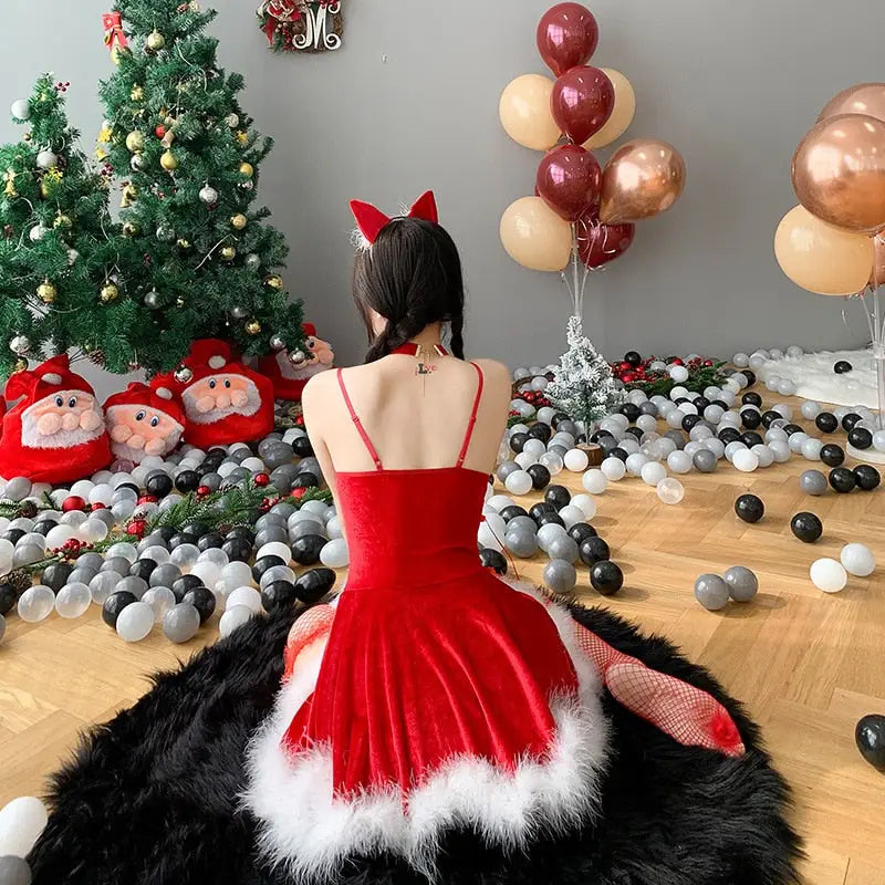 Sexy Mrs Claus Costume - Red / One Size