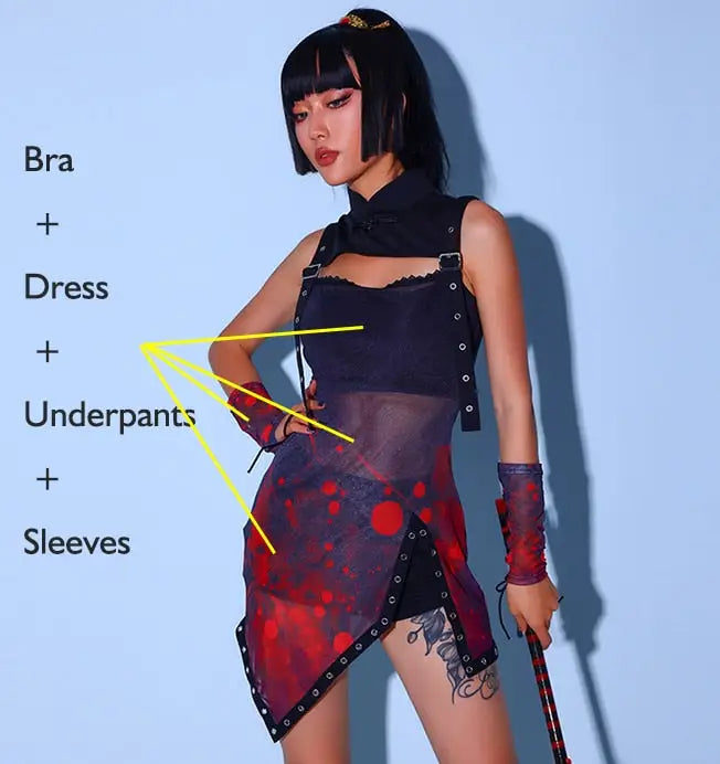 Sexy Ninja Halloween Costume - Dress / S